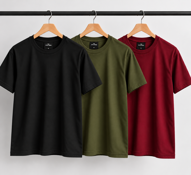 Platinum 180 Super Delicate Cotton Round Neck Tee combo pack