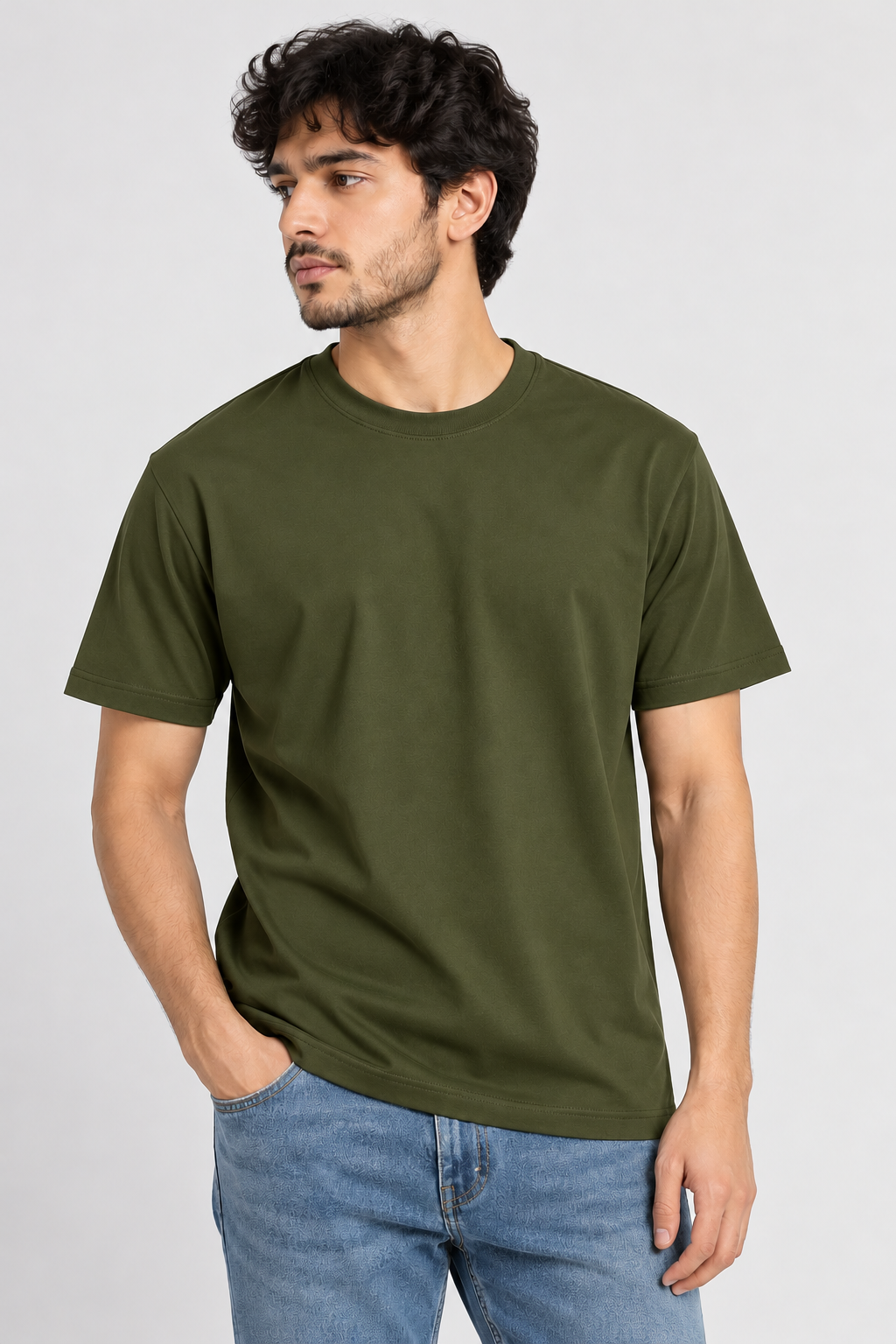 Olive green model