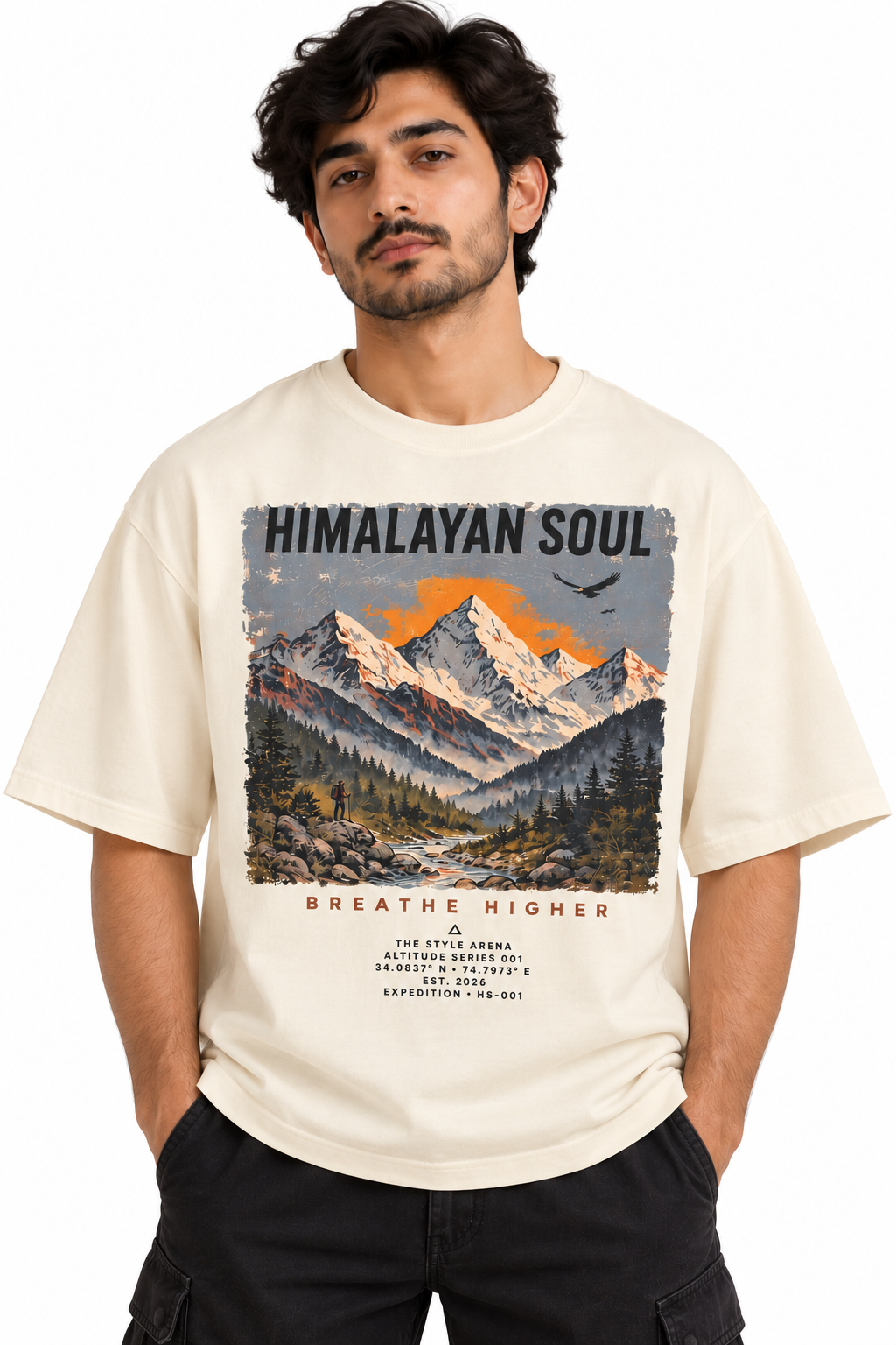 Himaliyan Soul Heavy duty oversized Cotton T-Shirt