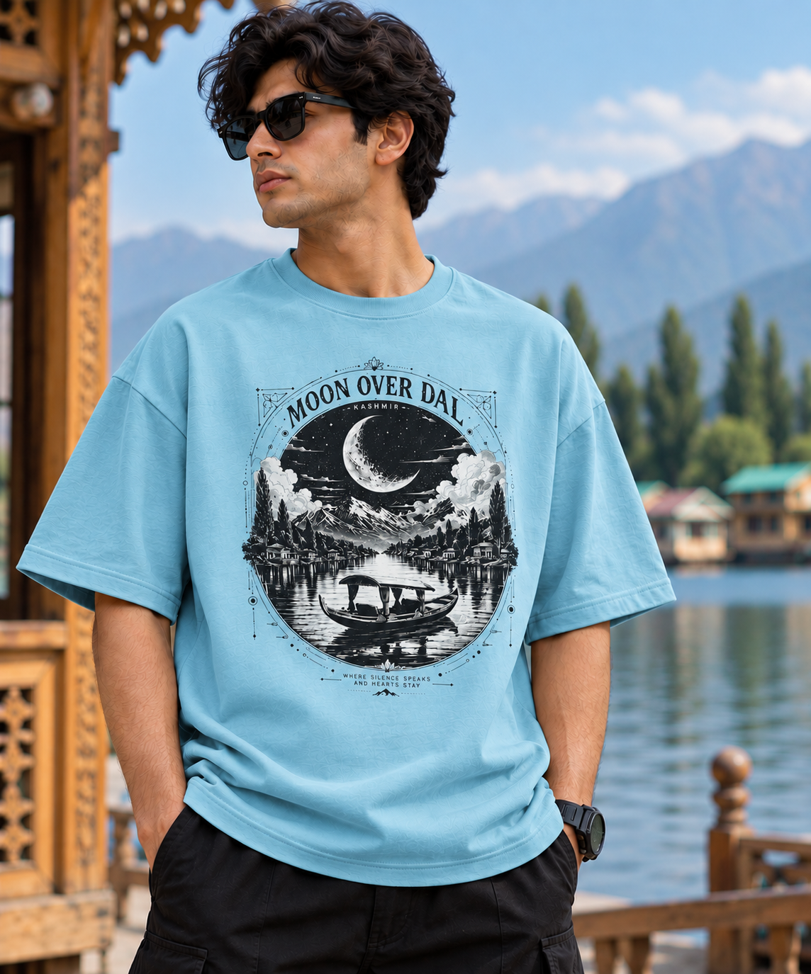 Moon Over Dal – 220 GSM Oversized T-Shirt

Wear Your Story. Carry the Soul of Kashmir.