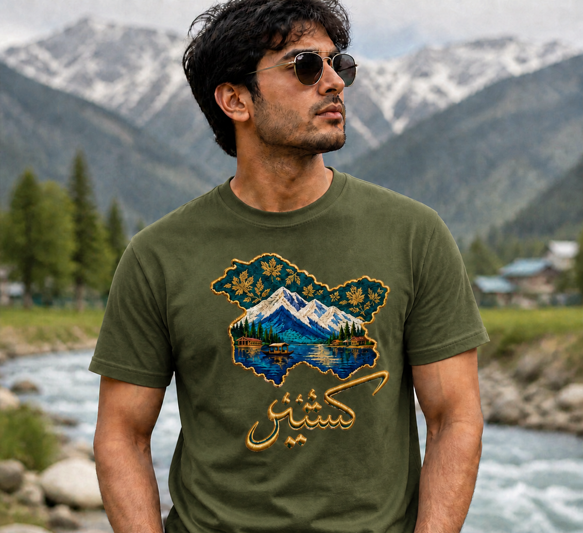 olive green model